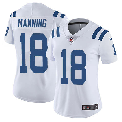 Indianapolis Colts 18 Limited Peyton Manning White Nike NFL Road Women JerseyVapor Untouchable jerseys